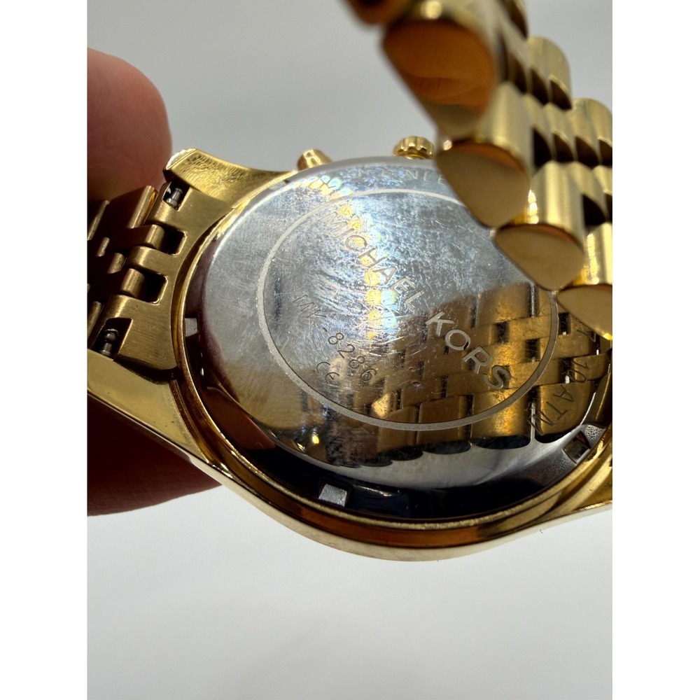 Michael Kors Lexington Chronograph MK8286 Men's Gold-Tone Stainless Steel Watch - Picture 5 of 9